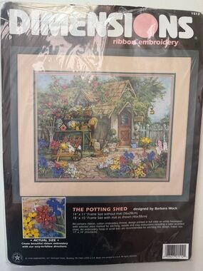 Dimensions "The Potting Shed" Ribbon Embroidery Kit